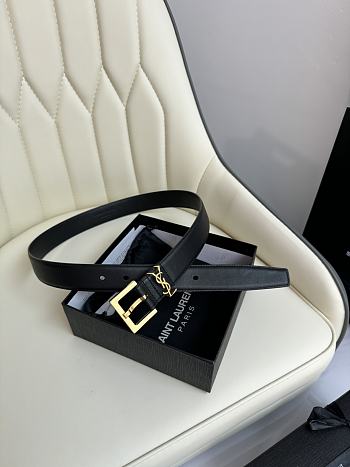 Saint Laurent Cassandre belt with a gold-tone buckle 3.0 cm