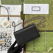  GUCCI DIONYSUS LEATHER SUPER MINI BLACK LEATHER BAG SIZE 16.5cm - 4
