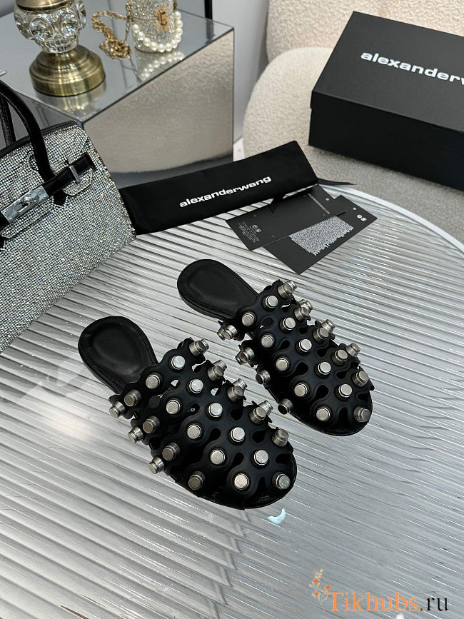 Alexander Wang Women's Rexa Cage Slides in black - 1