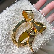 Christian Dior gold-plated brooch - 3
