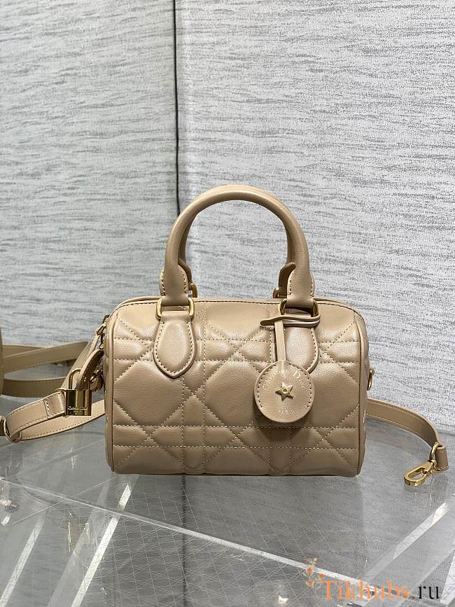Dior Groove 20 Bag in Biscuit Macrocannage Calfskin 20.5x13.5x12 cm - 1