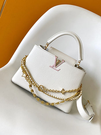 Louis Vuitton Capucines BB handbag Taurillon leather with accessory 27x17.3x9 cm