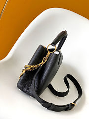 Louis Vuitton Capucines BB handbag Taurillon leather in black color with accessory 27x17.3x9 cm - 6