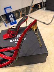 Balmain branded red high-heeled 9.5 cm - 2
