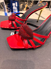 Balmain branded red high-heeled 9.5 cm - 4