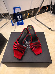 Balmain branded red high-heeled 9.5 cm - 6
