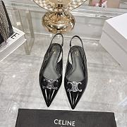 Celine Alma Triomphe slingback flats in black  - 1
