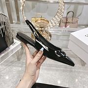 Celine Alma Triomphe slingback flats in black  - 6