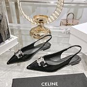 Celine Alma Triomphe slingback flats in black  - 3