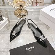 Celine Alma Triomphe slingback flats in black  - 2