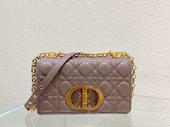 Christian Dior Small Bag Calfskin Cannage Caro In Taupe Color Size 20 cm