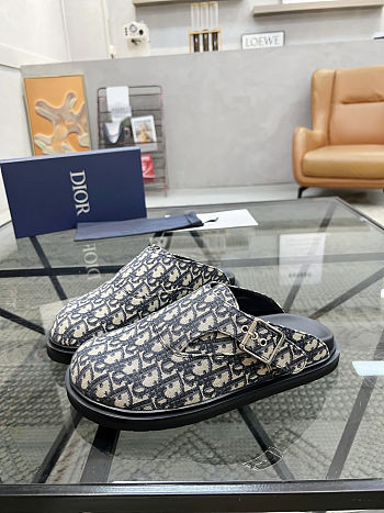 Dior Aqua mules in Dior Oblique jacquard