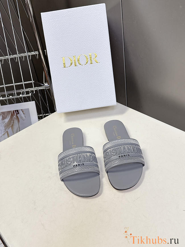 Christian Dior Dway slides in grey - 1