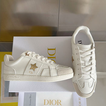 Christian Dior Star sneakers in white calfskin and suede calfskin