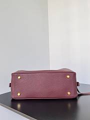 Balenciaga Carrie Bowling Bag in dark burgundy leather 31x12x12 cm - 6