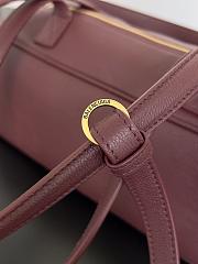 Balenciaga Carrie Bowling Bag in dark burgundy leather 31x12x12 cm - 5
