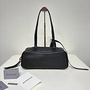 Balenciaga Carrie Bowling Bag in black leather 31x12x12 cm - 6