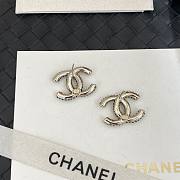 Chanel CC earrings are crafted with black and clear crystals - 3