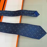 HERMES Necktie Tie Blue - 4
