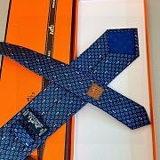 HERMES Necktie Tie Blue - 3