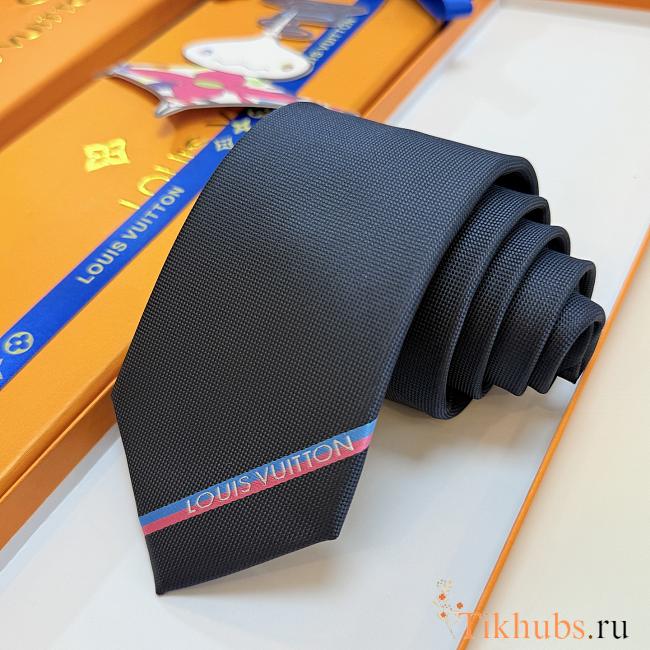  Louis Vuitton navy blue tie - 1