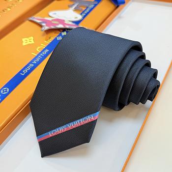  Louis Vuitton navy blue tie