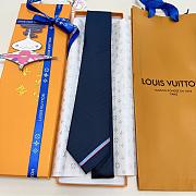  Louis Vuitton navy blue tie - 5