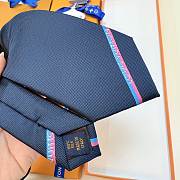  Louis Vuitton navy blue tie - 6