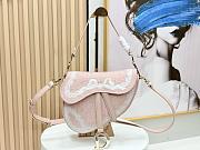 Dior Small Saddle Bag featuring Rose 24×16×18cm - 1