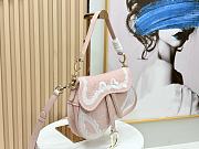 Dior Small Saddle Bag featuring Rose 24×16×18cm - 5