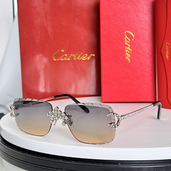 Cartier Rimless Custom Diamond sunglasses