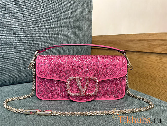 Valentino Garavani Locò Small Shoulder Bag features all-over crystal embellishment 27x13x6cm - 1