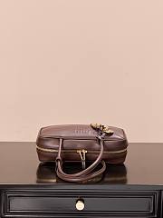 Miu Miu Beau leather bag is a luxurious handbag in dark brown color 28*11.5*8cm - 5