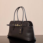 MIU MIU Large Aventure Leather Handbag in dark brown size 44cm - 5