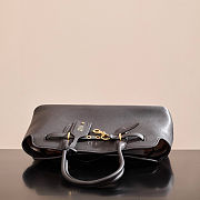 MIU MIU Large Aventure Leather Handbag in dark brown size 44cm - 3