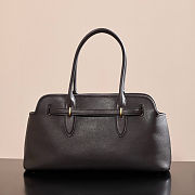 MIU MIU Large Aventure Leather Handbag in dark brown size 44cm - 2