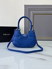 Prada Re-Edition 2002 bag is featured in a striking blue leather 22.5x16x7.5cm - 6