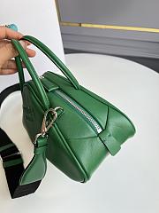 Prada Triangle Leather Top-Handle Bag in green 25x14x11 cm - 6