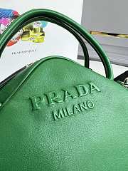 Prada Triangle Leather Top-Handle Bag in green 25x14x11 cm - 4