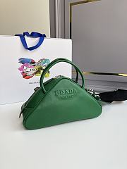 Prada Triangle Leather Top-Handle Bag in green 25x14x11 cm - 3