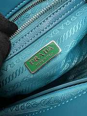 Prada Galleria satin mini-bag embellished with all-over synthetic crystals in a turquoise green color 20x14.5x9.5cm - 2