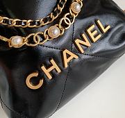 Chanel 22 mini handbag made of shiny calfskin with gold-tone hardware 20*19*6cm - 2