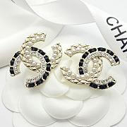 Chanel CC earrings with elegant pearl and gemstone details - 4