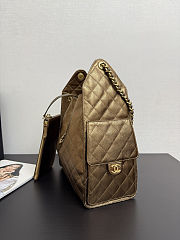 Chanel 25 Hobo Handbag, bronze Caviar Leather 40*30*15cm  - 6