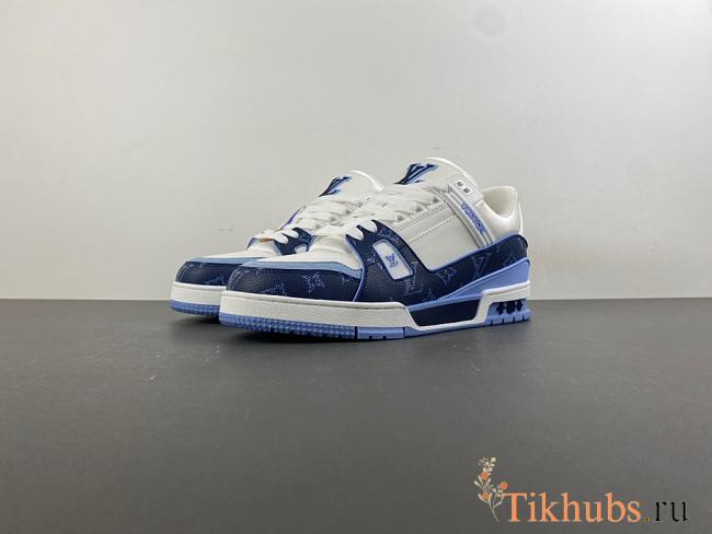 Louis Vuitton LV Trainer Monogram Denim in Blue/White - 1