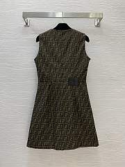 Fendi Zucca pattern sleeveless zip-up dress - 5