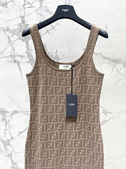 Fendi Zucca pattern knit sleeveless dress - 4