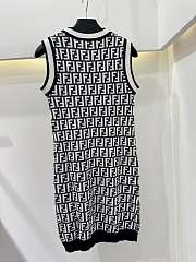 Fendi Zucca FF Pattern Sleeveless Knit Mini Dress - 5