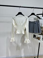 Ann Andelman White Bell Sleeve Cardigan - 4