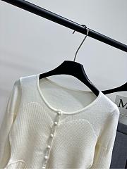 Ann Andelman White Bell Sleeve Cardigan - 3